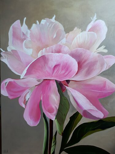 Tender pink peony von Sylvia Eder, Malerei kaufen auf Singulart