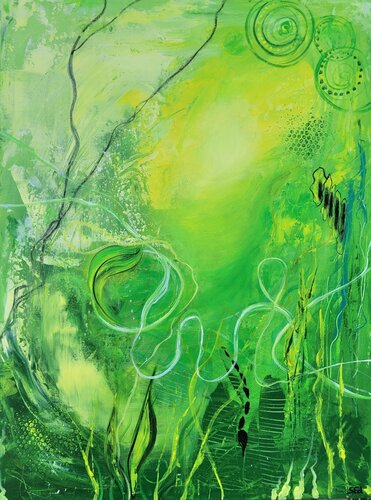 Dive into green par Sylvia Eder, Autres supports en vente sur Singulart