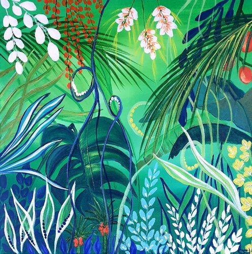 Green jungle II van Sylvia Eder, Schilderij te koop op Singulart