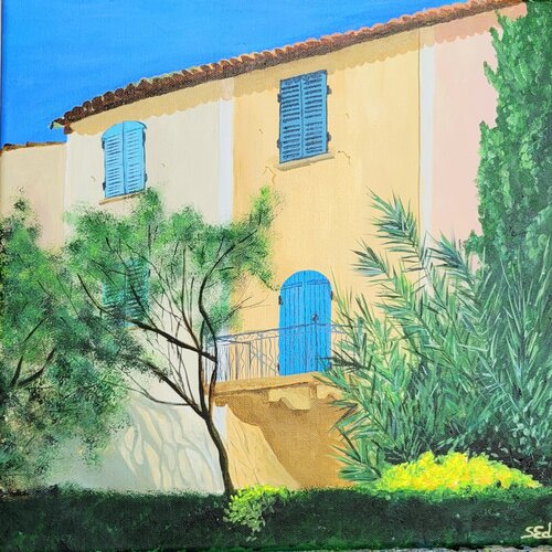 Houses of Provence by Sylvia Eder, Painting for Sale on Singulart