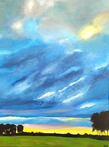 Light caught the cloud van Sylvia Eder, Schilderij te koop op Singulart