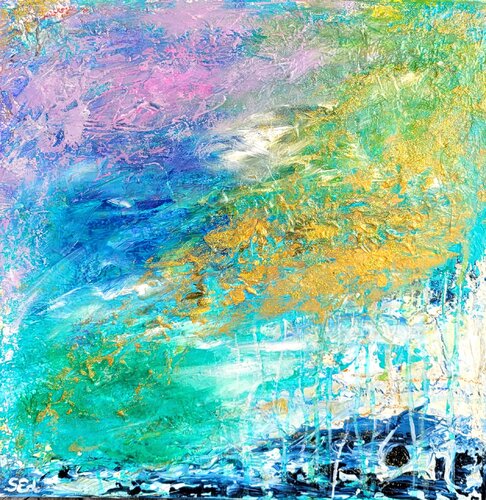 Golden sea von Sylvia Eder, Malerei kaufen auf Singulart