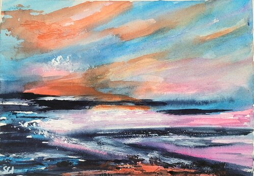 Sunset Vibes III von Sylvia Eder, Malerei kaufen auf Singulart