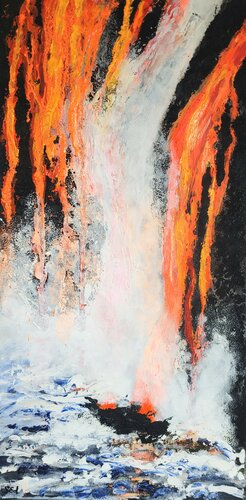 Lava still flowing di Sylvia Eder, Pittura in vendita su Singulart