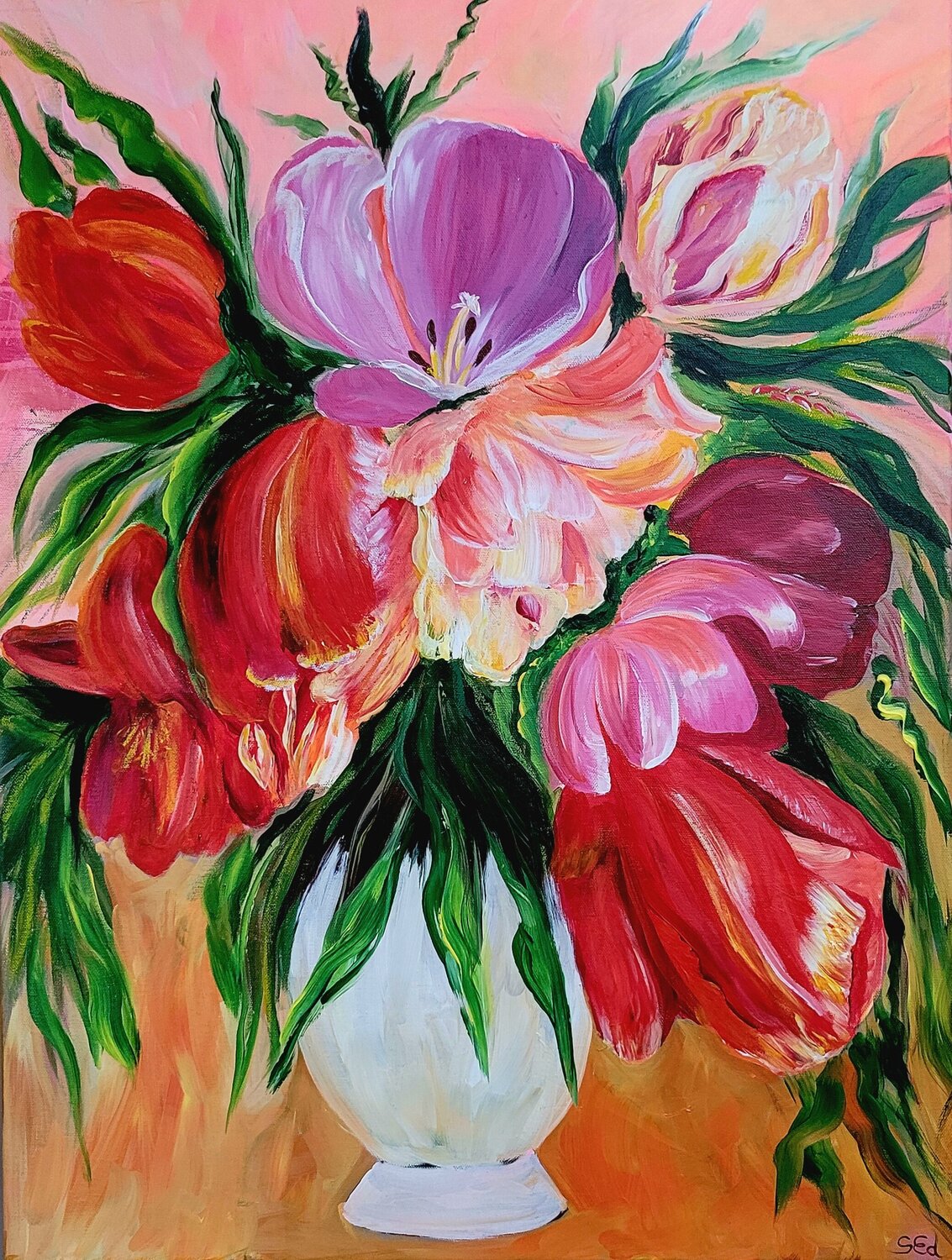 Tulips in a vase Sylvia Eder