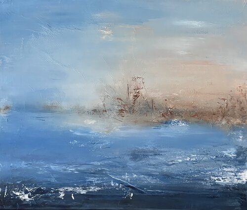 Brume bleue 2 di Sandrine Belmont, Pittura in vendita su Singulart