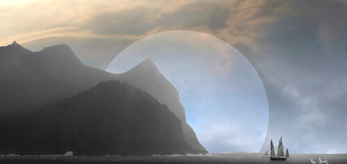 Au delà des colonnes d'Hercule von Max Parisot du Lyaumont, Druck kaufen auf Singulart