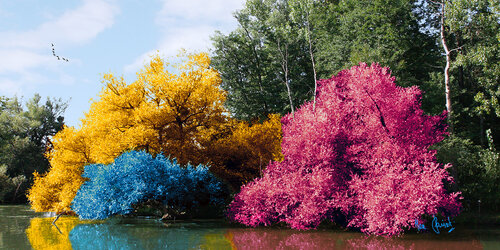 Rêve d'un paysage au printemps di Max Parisot du Lyaumont, Digitale in vendita su Singulart