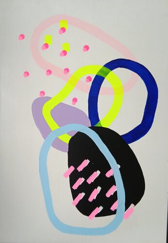 Bubbles meet stones... by Ricarda Bechstein, Painting for Sale on Singulart