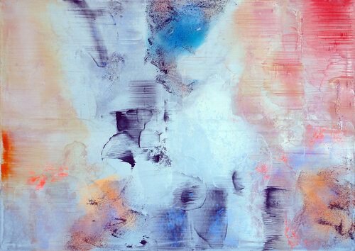 abstract with metallic, interference, aswell as UV (blacklight) pigments de Konstantin Grabowski, Pintura a la venta en Singulart