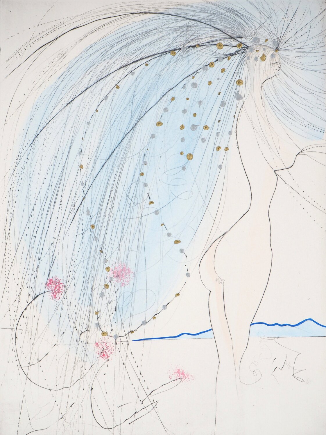 DIANE DE POITIERS Salvador Dalí Opera su carta in vendita