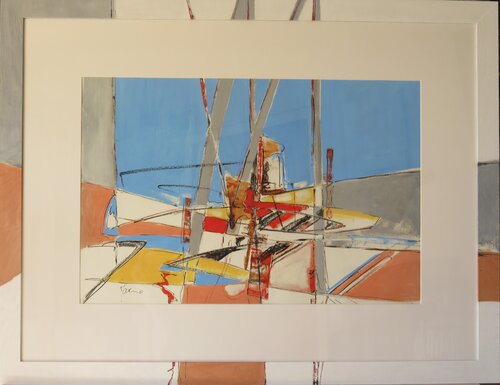 Jour de fête au port von Yves Maximo, Zeichnungen kaufen auf Singulart