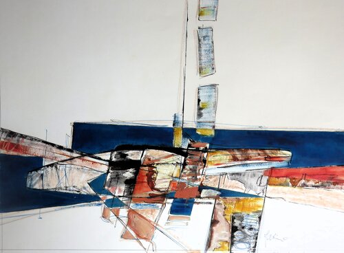 reflet sur les voiliers par Yves Maximo, Œuvre sur papier en vente sur Singulart