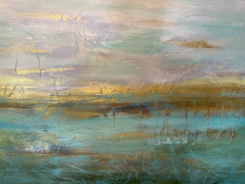 Aquamarina by Dipl.-Design. Kerstin Nieto Madrid, Painting for Sale on Singulart