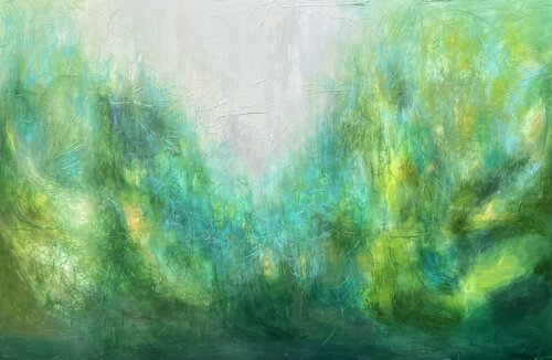 The green di Dipl.-Design. Kerstin Nieto Madrid, Pittura in vendita su Singulart