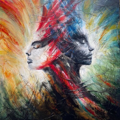 Menschlichkeit di Dipl.-Design. Kerstin Nieto Madrid, Pittura in vendita su Singulart