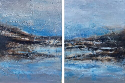 Whispers of the Horizon par Dipl.-Design. Kerstin Nieto Madrid, Peinture en vente sur Singulart