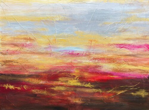 Glühender Horizont par Dipl.-Design. Kerstin Nieto Madrid, Peinture en vente sur Singulart