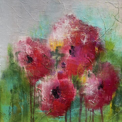 Flüstern der Blüten II par Dipl.-Design. Kerstin Nieto Madrid, Peinture en vente sur Singulart