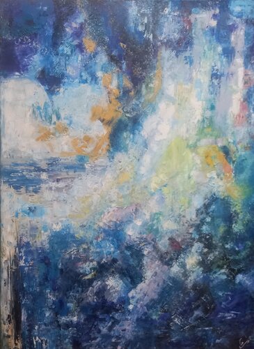 A la claire fontaine van Corinne FOUCOUIN, Schilderij te koop op Singulart