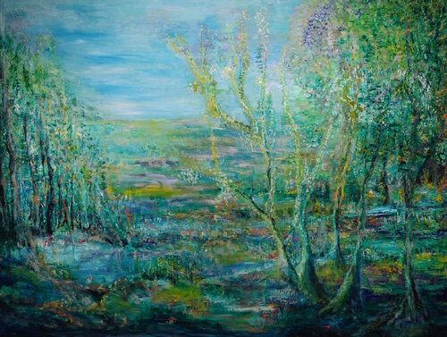 Bucolique 2 by Corinne FOUCOUIN, Painting for Sale on Singulart