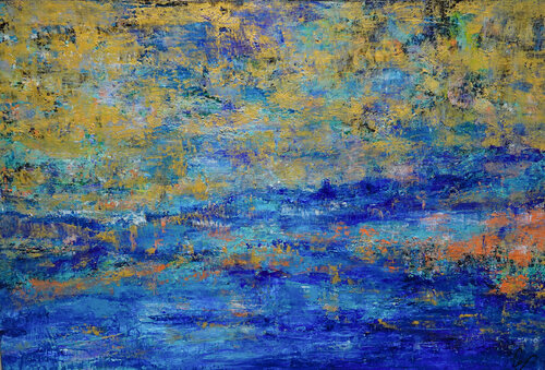 P¨romenade nocturne by Corinne FOUCOUIN, Painting for Sale on Singulart