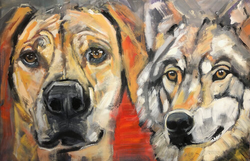 Two Fellas di Maximilian Lochner "Lomax", Pittura in vendita su Singulart