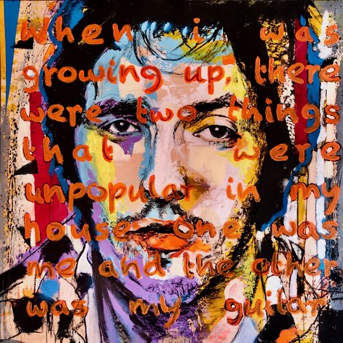 Bruce Springsteen "THE BOSS" Statement Portrait di Maximilian Lochner "Lomax", Pittura in vendita su Singulart