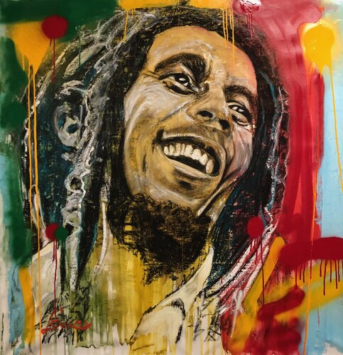 Bob Marley van Maximilian Lochner "Lomax", Schilderij te koop op Singulart