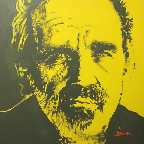 J.J. Cale di Maximilian Lochner "Lomax", Pittura in vendita su Singulart