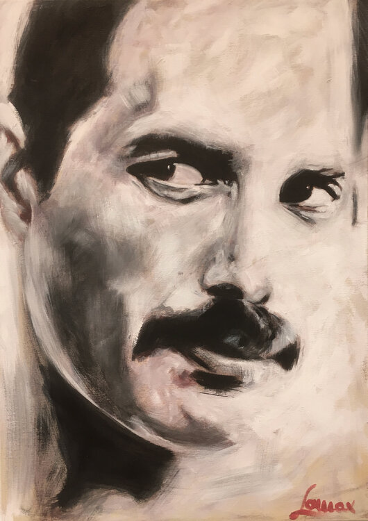 Freddie Mercury monochrom Maximilian Lochner "Lomax"