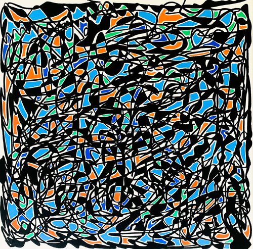 l’energia caotica ma vibrante delle emozioni umane von fabrizio sironi, Malerei kaufen auf Singulart