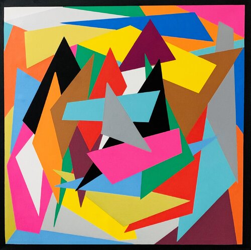 l'energia vibrante e caotica della vita stessa von fabrizio sironi, Malerei kaufen auf Singulart