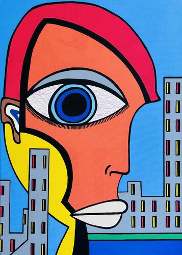 Occhio che guarda di fabrizio sironi, Pittura in vendita su Singulart