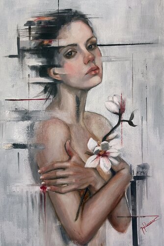 Fiori sulla Pelle von maria romano, Malerei kaufen auf Singulart