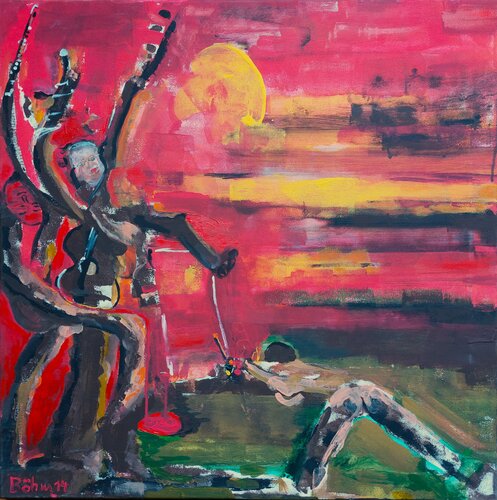 Abgestorbenen Bäumen war die Last zu viel van Matthias Maria Boehm, Schilderij te koop op Singulart