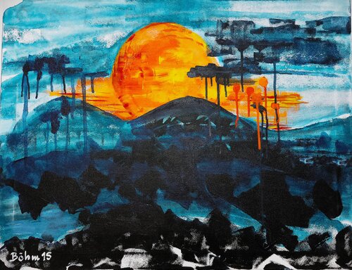 Wenn die Sonne in deiner Traurigkeit versinkt di Matthias Maria Boehm, Pittura in vendita su Singulart