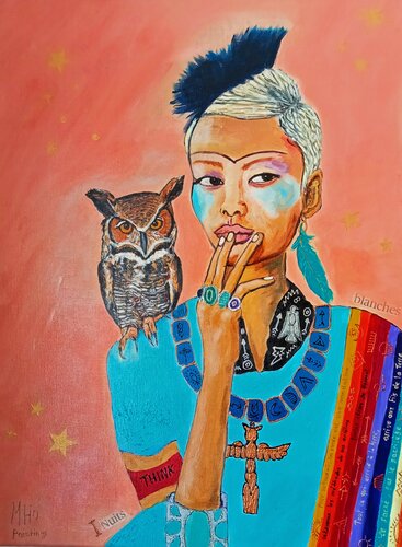 L'iroquoise van Muriel Ho Paintings, Schilderij te koop op Singulart