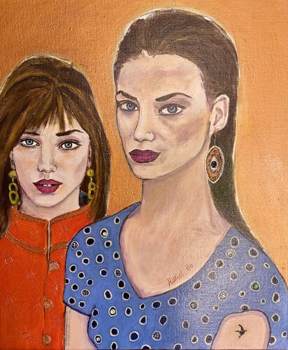 Sisters by Muriel Ho Paintings, Painting for Sale on Singulart
