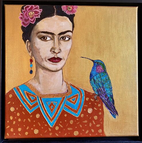 Frida au grand colibri van Muriel Ho Paintings, Schilderij te koop op Singulart