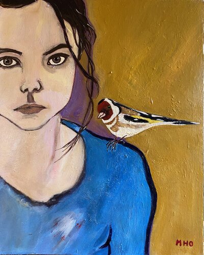 Le chardonneret di Muriel Ho Paintings, Pittura in vendita su Singulart