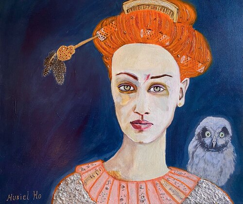 Colombine et Attila di Muriel Ho Paintings, Pittura in vendita su Singulart