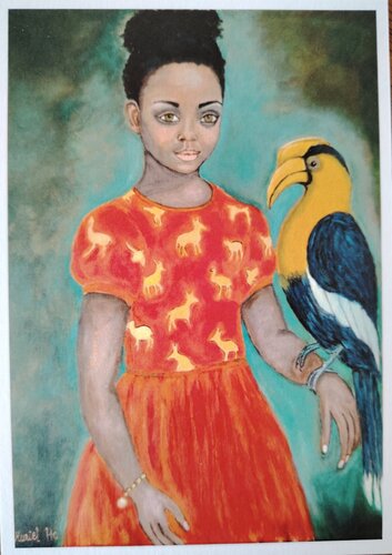 Blessing et l’oiseau des songes von Muriel Ho Paintings, Druck kaufen auf Singulart