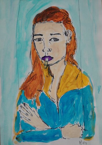 La fille qui n'a pas froid aux yeux by Muriel Ho Paintings, Work on Paper for Sale on Singulart
