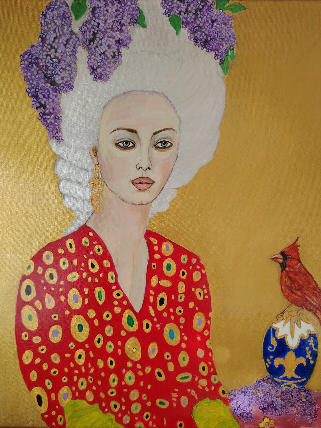 Marie Antoinette aux lilas Muriel Ho Paintings Originalgemälde zu verkaufen