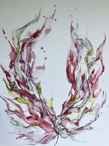 Moments/ softly unfolding Nr. 5 von Juli Rubin, Malerei kaufen auf Singulart