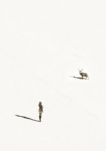 Il cervo e la prostituta - The deer and the prostitute by Gianni Lucchesi, Work on Paper for Sale on Singulart