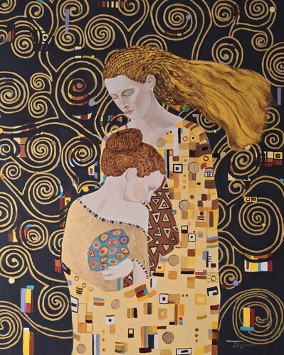 W klimacie p. Klimta XII by Ewa Nowiszewska, Painting for Sale on Singulart