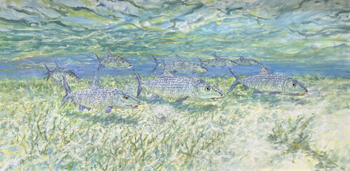 Bonefish on the Flat von glen hacker, Malerei kaufen auf Singulart