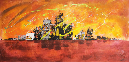 City von Julien Abstrait, Malerei kaufen auf Singulart